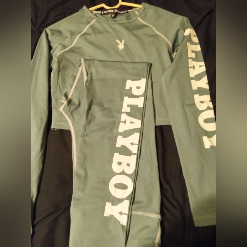 Playboy 2 piece workout set sz Med